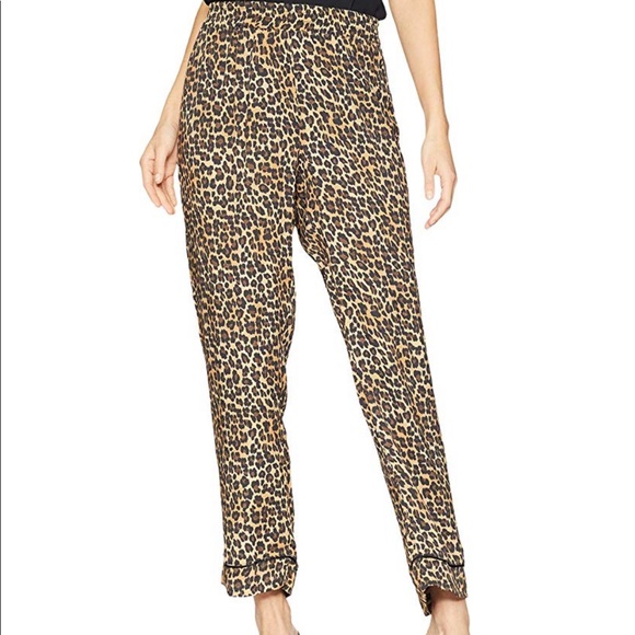 Three Dots Leopard PJ pants Medium - Picture 2 of 4
